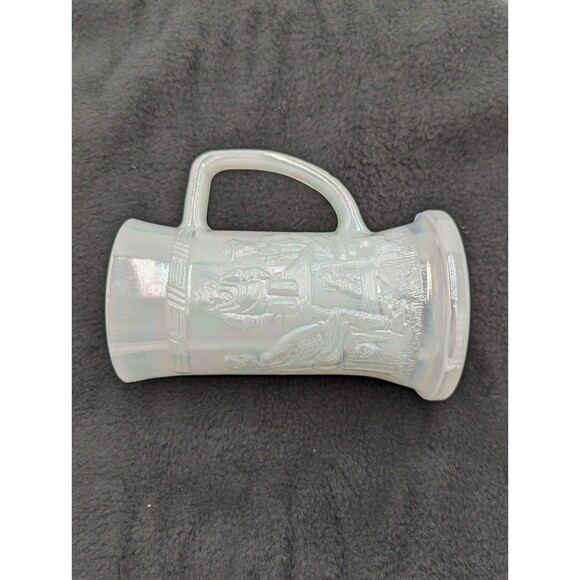 Vintage Federal White Milk Glass Half Pint Beer Mug Stein - Picture 7 of 7